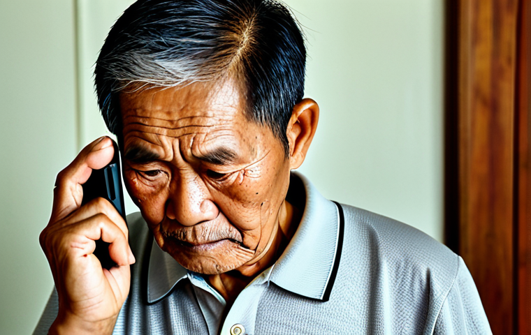 다양한 사용자 요구에 맞춘 접근성 개선 전략 - ** A close-up, highly detailed, photorealistic image of an elderly Thai man, approximately 70-75 yea...