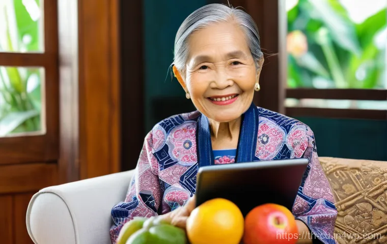 전문가와 함께하는 접근성 향상 워크숍 - **Prompt 1: Empowered Senior User**
A kindly elderly Thai woman, approximately 70 years old, wit...