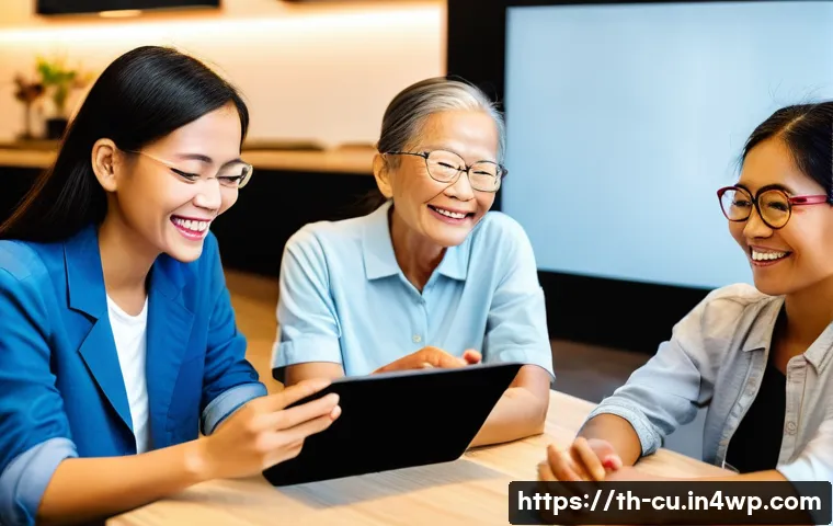 웹사이트 접근성 개선을 위한 10가지 방법 - **Image Prompt 1: Inclusive Digital Experience**
"A diverse group of people, including a smiling...