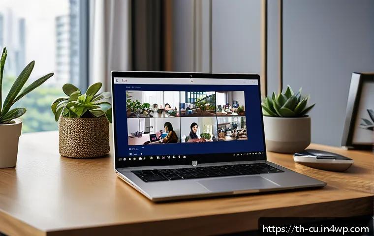 기술적 접근성을 향상시키기 위한 주의사항 - A modern digital workspace scene featuring a young Thai professional using a laptop with Microsoft T...
